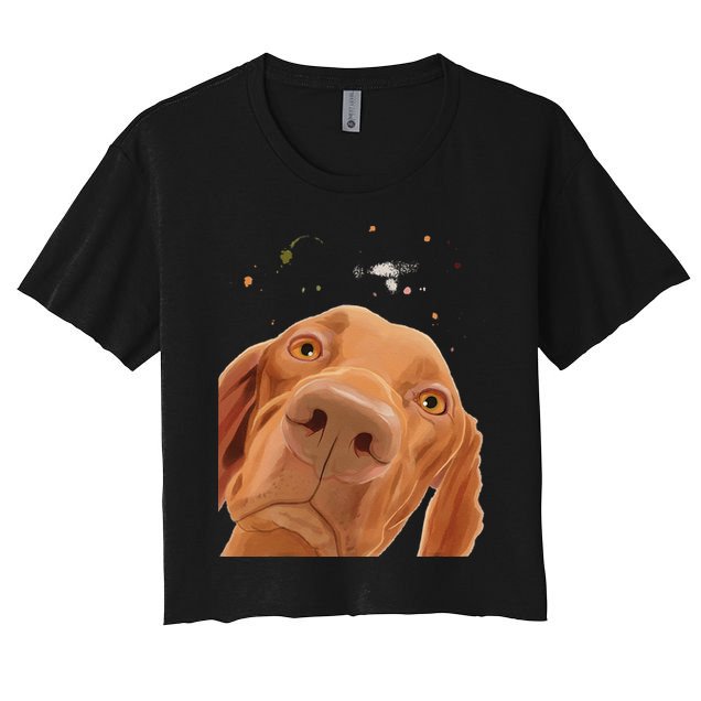 Funny Dog Hungarian Vizsla Crop Top