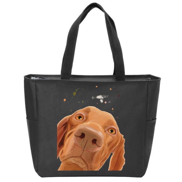 Funny Dog Hungarian Vizsla Zip Tote Bag