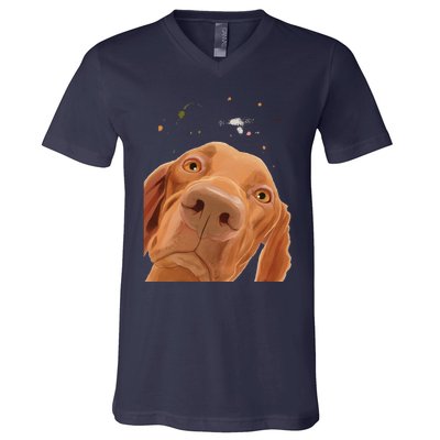 Funny Dog Hungarian Vizsla V-Neck T-Shirt