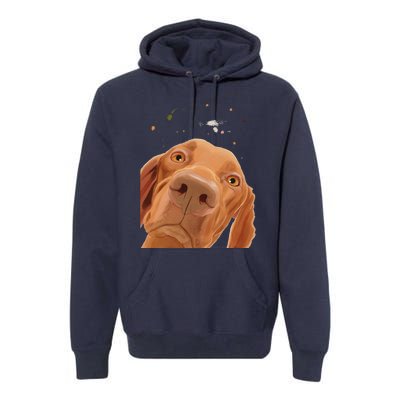 Funny Dog Hungarian Vizsla Premium Hoodie