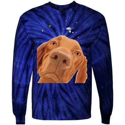 Funny Dog Hungarian Vizsla Tie-Dye Long Sleeve Shirt