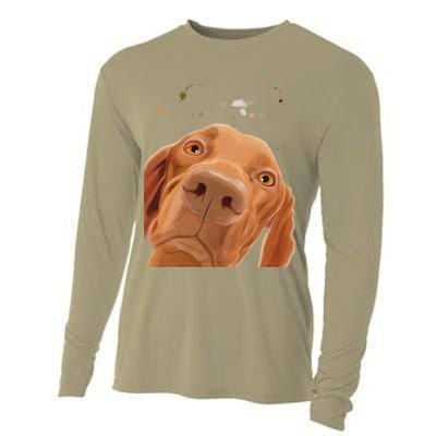 Funny Dog Hungarian Vizsla Cooling Performance Long Sleeve Crew