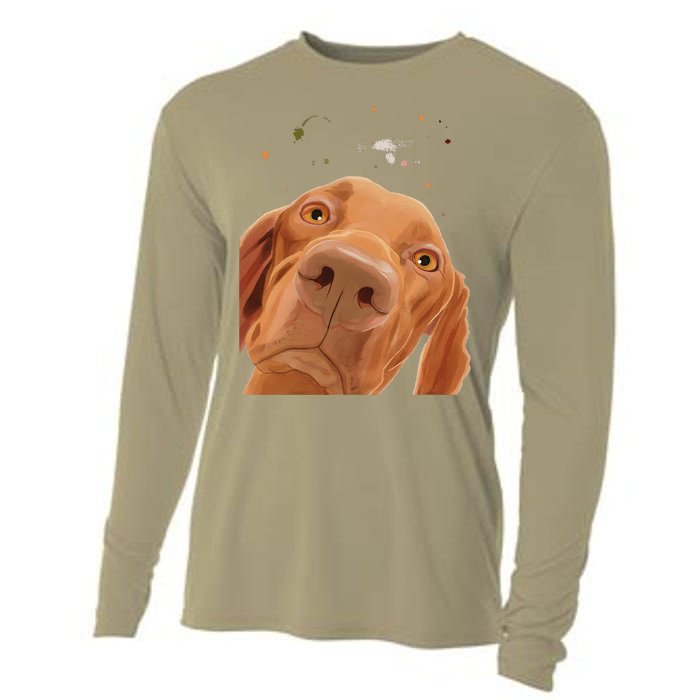 Funny Dog Hungarian Vizsla Cooling Performance Long Sleeve Crew