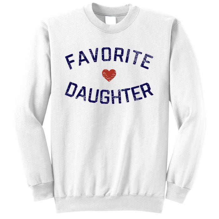 Favorite Daughter Heart Distressed Vintage Faded Sweatshirt