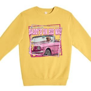 Funny DaddyS Home Trump Pink 2024 Take America Back 2024 Premium Crewneck Sweatshirt