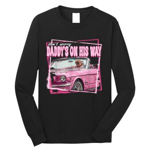 Funny DaddyS Home Trump Pink 2024 Take America Back 2024 Long Sleeve Shirt