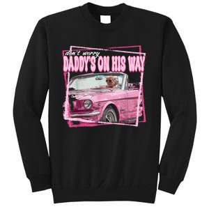 Funny DaddyS Home Trump Pink 2024 Take America Back 2024 Sweatshirt