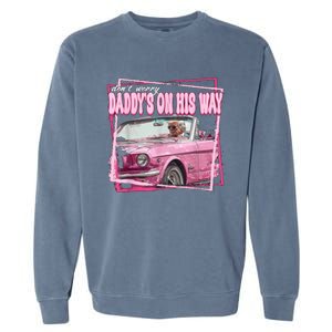 Funny DaddyS Home Trump Pink 2024 Take America Back 2024 Garment-Dyed Sweatshirt