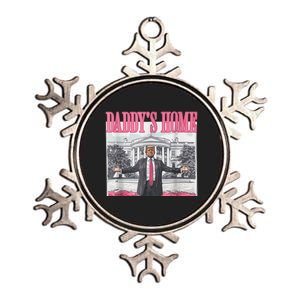 Funny Daddys Home Trump Pink 2024 Take America Back 2024 Metallic Star Ornament