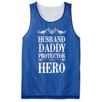 Fathers Day Husband Daddy Protector Hero Gift Mesh Reversible Basketball Jersey Tank