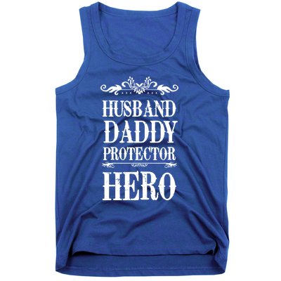 Fathers Day Husband Daddy Protector Hero Gift Tank Top