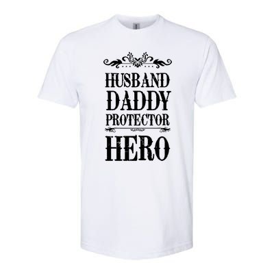 Fathers Day Husband Daddy Protector Hero Gift Softstyle® CVC T-Shirt