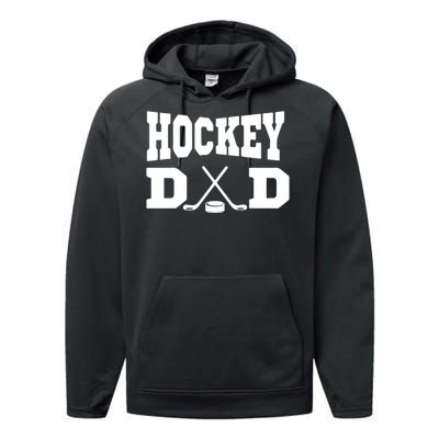 Father's Day Hockey Dad Like Normal Dad But Cooler Gift Funny Performance Fleece Hoodie