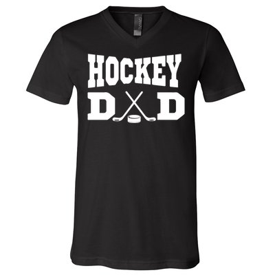 Father's Day Hockey Dad Like Normal Dad But Cooler Gift Funny V-Neck T-Shirt