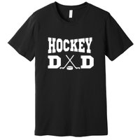 Father's Day Hockey Dad Like Normal Dad But Cooler Gift Funny Premium T-Shirt