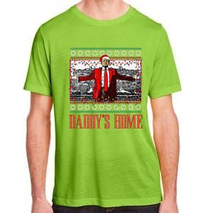 Funny DaddyS Home Trump Ugly Christmas Sweater Xmas Pajamas Adult ChromaSoft Performance T-Shirt