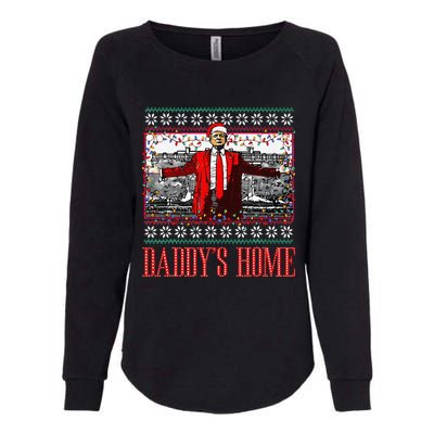 Funny DaddyS Home Trump Ugly Christmas Sweater Xmas Pajamas Womens California Wash Sweatshirt