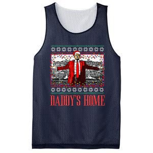 Funny DaddyS Home Trump Ugly Christmas Sweater Xmas Pajamas Mesh Reversible Basketball Jersey Tank