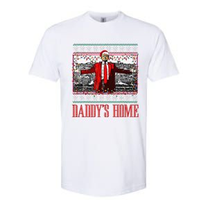 Funny DaddyS Home Trump Ugly Christmas Sweater Xmas Pajamas Softstyle CVC T-Shirt