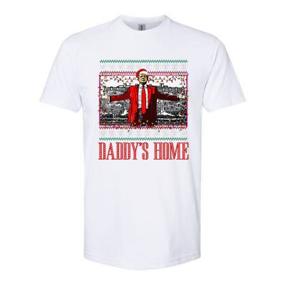 Funny DaddyS Home Trump Ugly Christmas Sweater Xmas Pajamas Softstyle CVC T-Shirt