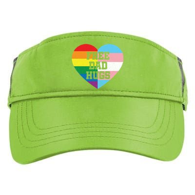 Free Dad Hugs Pride Lgbt Rainbow Flag Family Cool Gift Adult Drive Performance Visor