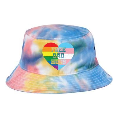 Free Dad Hugs Pride Lgbt Rainbow Flag Family Cool Gift Tie Dye Newport Bucket Hat