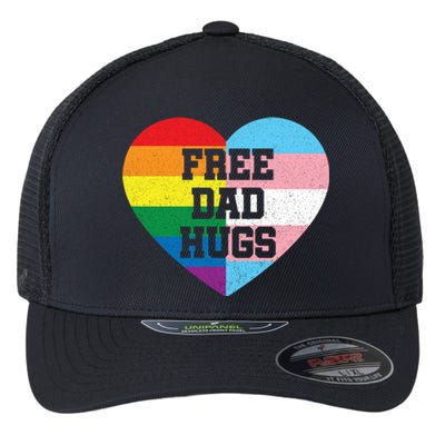 Free Dad Hugs Pride Lgbt Rainbow Flag Family Cool Gift Flexfit Unipanel Trucker Cap