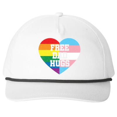 Free Dad Hugs Pride Lgbt Rainbow Flag Family Cool Gift Snapback Five-Panel Rope Hat