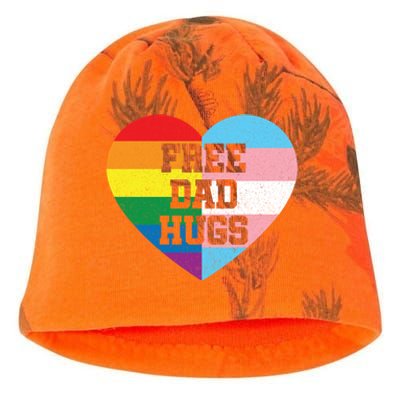 Free Dad Hugs Pride Lgbt Rainbow Flag Family Cool Gift Kati - Camo Knit Beanie