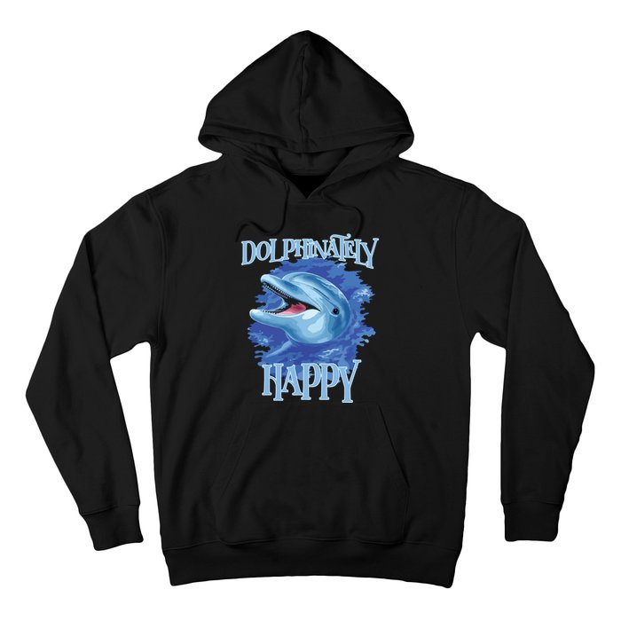 Funny Dolphinately Happy Dolphin Lover Tee Gifts Hoodie