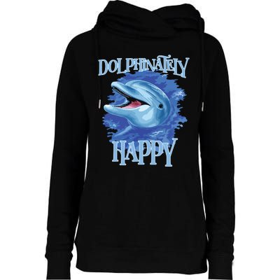 Funny Dolphinately Happy Dolphin Lover Tee Gifts Womens Funnel Neck Pullover Hood