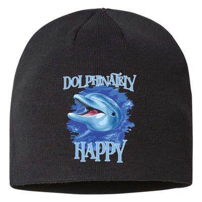 Funny Dolphinately Happy Dolphin Lover Tee Gifts Sustainable Beanie