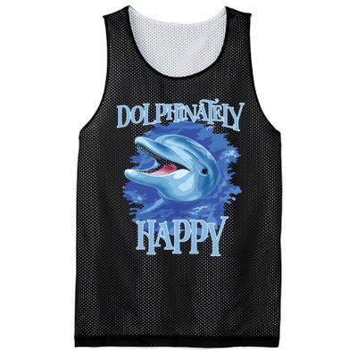 Funny Dolphinately Happy Dolphin Lover Tee Gifts Mesh Reversible Basketball Jersey Tank