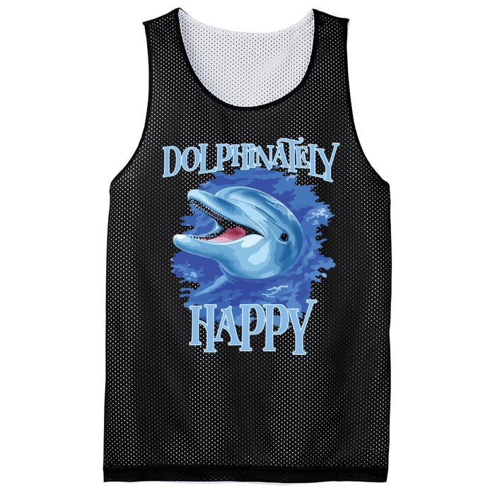 Funny Dolphinately Happy Dolphin Lover Tee Gifts Mesh Reversible Basketball Jersey Tank