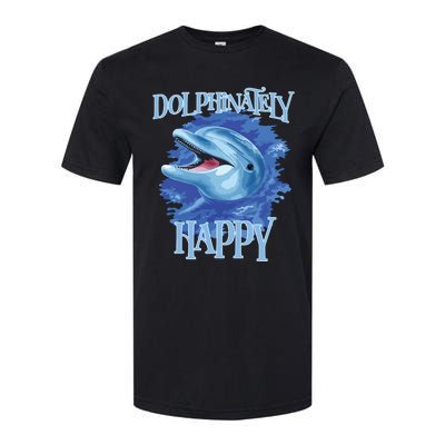 Funny Dolphinately Happy Dolphin Lover Tee Gifts Softstyle CVC T-Shirt