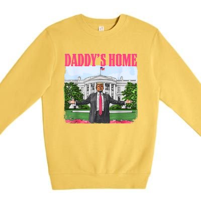 Funny Daddys Home Trump 2024 White House Comeback Premium Crewneck Sweatshirt