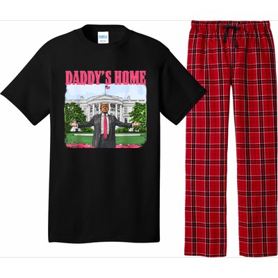 Funny Daddys Home Trump 2024 White House Comeback Pajama Set