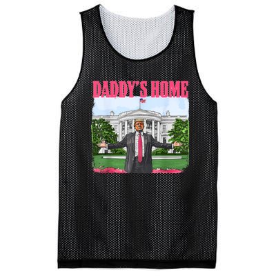 Funny Daddys Home Trump 2024 White House Comeback Mesh Reversible Basketball Jersey Tank