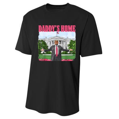 Funny Daddys Home Trump 2024 White House Comeback Performance Sprint T-Shirt