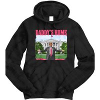 Funny Daddys Home Trump 2024 White House Comeback Tie Dye Hoodie