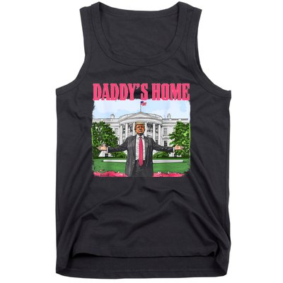 Funny Daddys Home Trump 2024 White House Comeback Tank Top