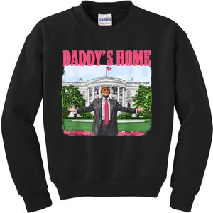 Funny Daddys Home Trump 2024 White House Comeback Kids Sweatshirt