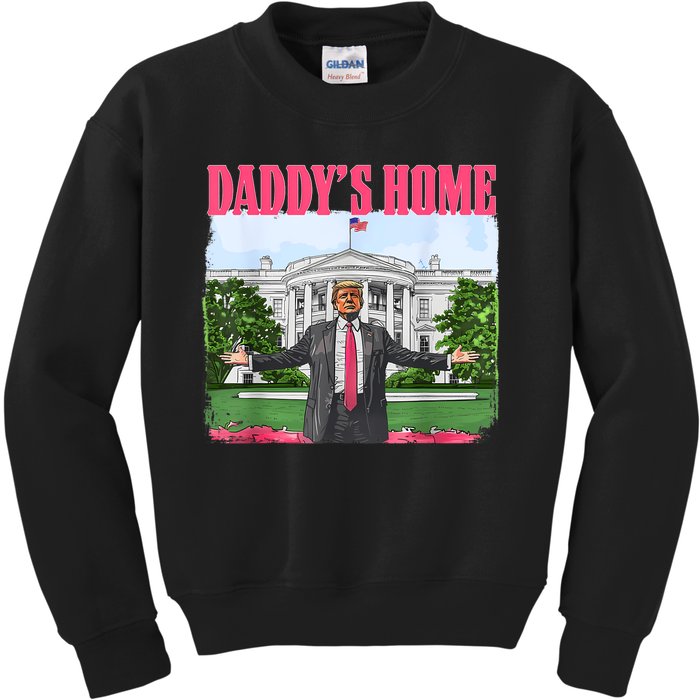 Funny Daddys Home Trump 2024 White House Comeback Kids Sweatshirt