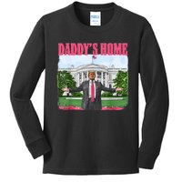 Funny Daddys Home Trump 2024 White House Comeback Kids Long Sleeve Shirt