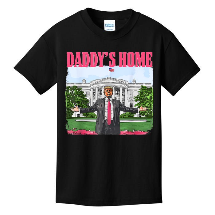 Funny Daddys Home Trump 2024 White House Comeback Kids T-Shirt