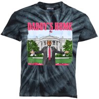 Funny Daddys Home Trump 2024 White House Comeback Kids Tie-Dye T-Shirt