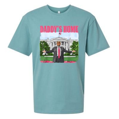 Funny Daddys Home Trump 2024 White House Comeback Sueded Cloud Jersey T-Shirt