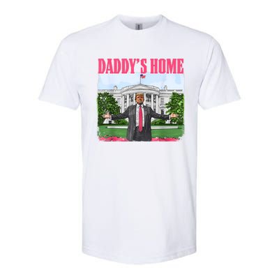 Funny Daddys Home Trump 2024 White House Comeback Softstyle CVC T-Shirt