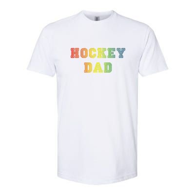 Father's Day Hockey Dad Rainbow Gift Softstyle® CVC T-Shirt