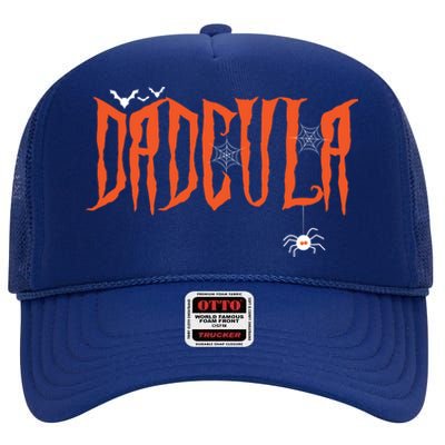 Funny Dadcula Halloween Dad Dracula Costume Momster Matching Cute Gift High Crown Mesh Back Trucker Hat